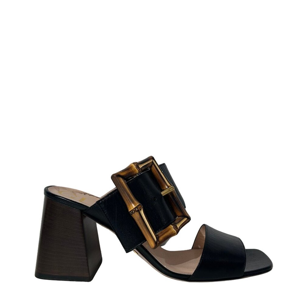 Gucci Bamboo Accent Leather Sandals 39.5